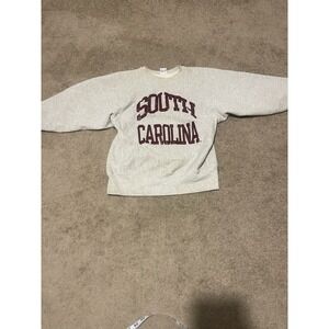 VTG Champions Reverse Weave Grey Sweater South Carolina Size Medium